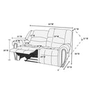 Poundex F86268 Power Reclining Loveseat IMAGE 4