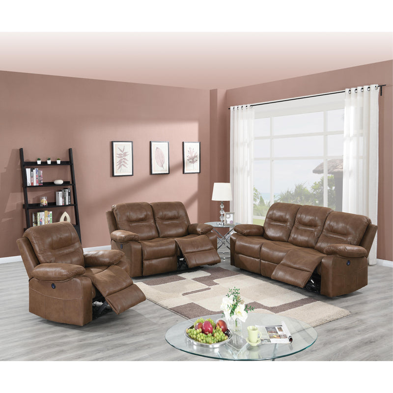 Poundex F86245 Power Reclining Loveseat IMAGE 2