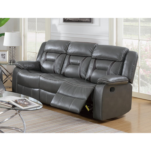 Poundex Reclining Sofa F6798 IMAGE 1