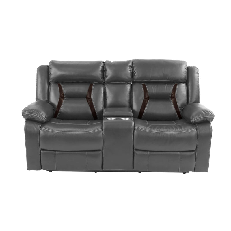 Poundex F6797 Motion Loveseat IMAGE 3