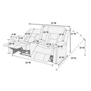 Poundex F6794 Motion Loveseat IMAGE 5