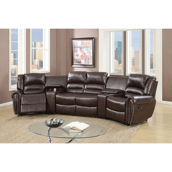 Poundex Home Theater Seating 4-Seat F6748 IMAGE 1