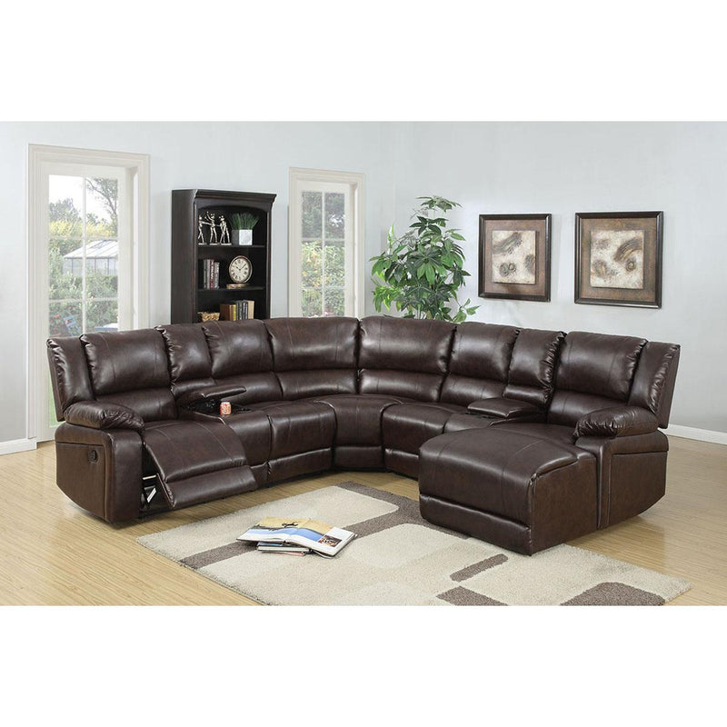 Poundex Reclining Sectional F6746 IMAGE 1