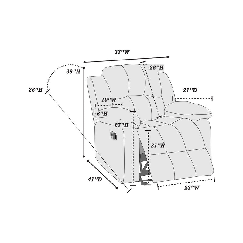 Poundex F6713 Rocker Recliner IMAGE 12