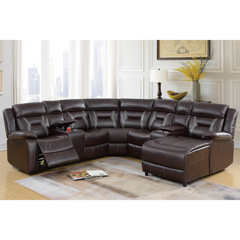 Poundex Reclining Sectional F6703 IMAGE 1