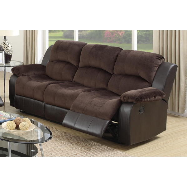 Poundex Reclining Sofa F6696 IMAGE 1