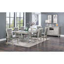 Poundex Dining Table with Glass Top F2597 IMAGE 1