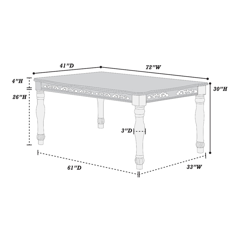 Poundex F2591 Dining Table IMAGE 7