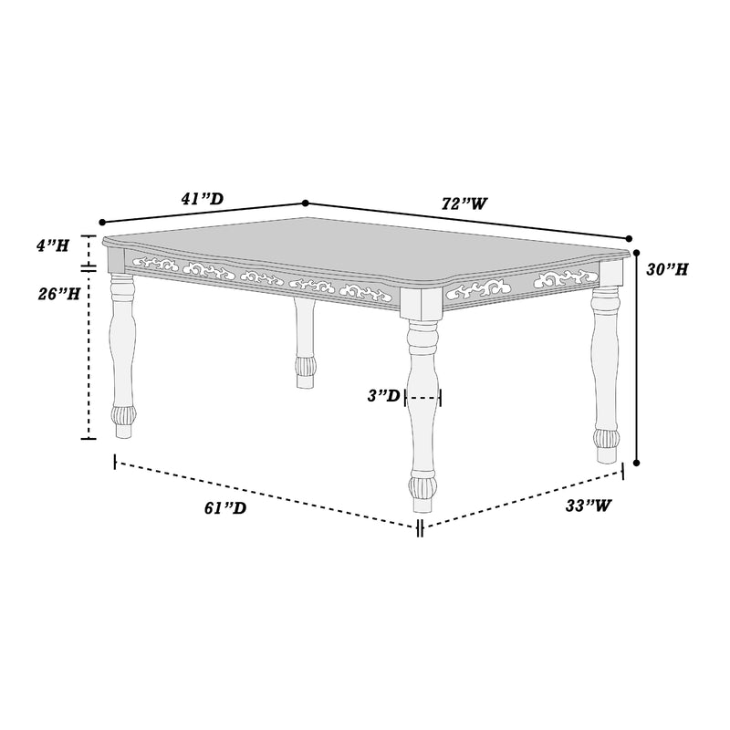 Poundex F2589 Dining Table IMAGE 3