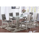 Poundex Dining Table with Glass Top F2587 IMAGE 1