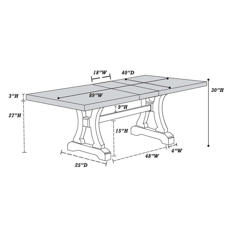 Poundex F2581 Dining Table IMAGE 4