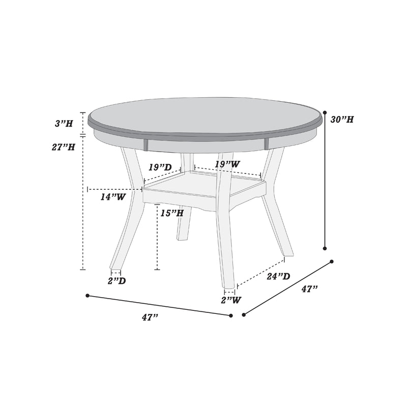 Poundex F2564 Dining Table IMAGE 6