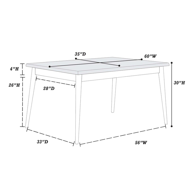 Poundex F2496 Dining Table IMAGE 8