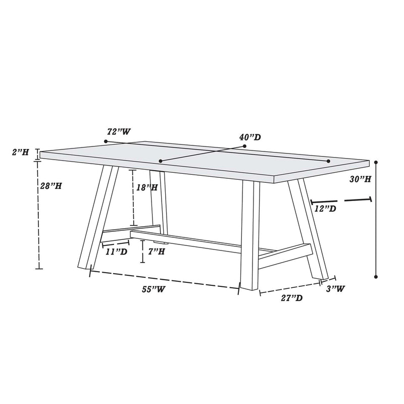 Poundex F2494 Dining Table IMAGE 7