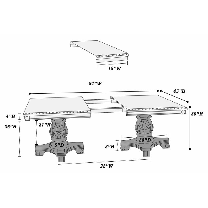 Poundex F2182 Dining Table IMAGE 9