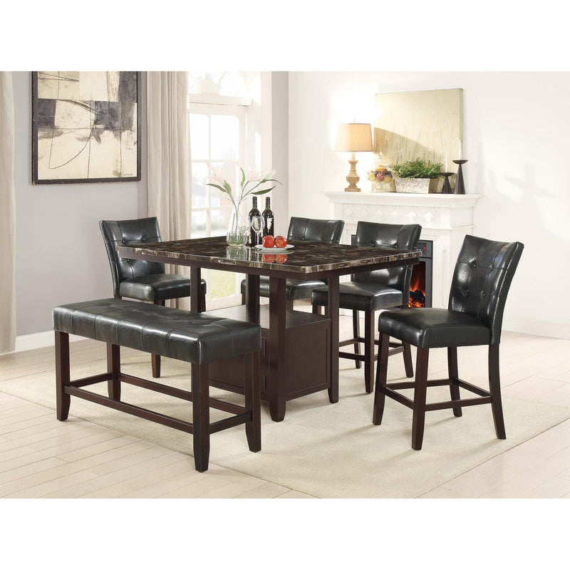 Poundex F1755 Counter Height Bench IMAGE 2