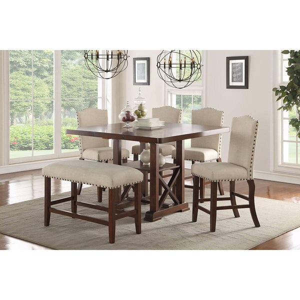 Poundex Counter Height Bench F1549 IMAGE 1