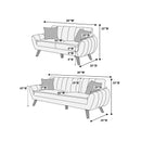 Poundex F8875 2 pc Sofa Set IMAGE 5