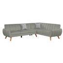 Poundex F8872 2 pc Sectional Set with 2 Accent Pillows IMAGE 2