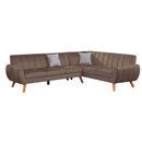Poundex F8871 2 pc Sectional Set with 2 Accent Pillows IMAGE 2