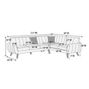 Poundex F8871 2 pc Sectional Set with 2 Accent Pillows IMAGE 4