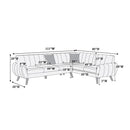Poundex F8870 2 pc Sectional Set with 2 Accent Pillows IMAGE 4