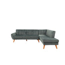 Poundex F8867 2 pc Sectional Set with 2 Accent Pillows IMAGE 2