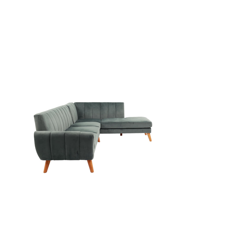 Poundex F8867 2 pc Sectional Set with 2 Accent Pillows IMAGE 4