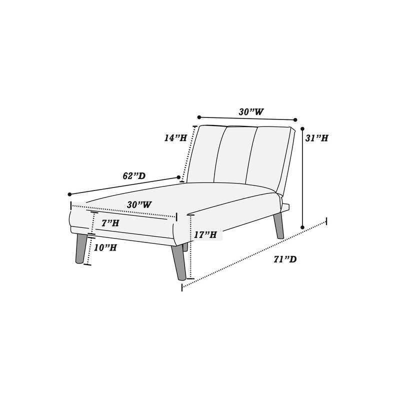 Poundex F8514 Adjustable Chaise IMAGE 5