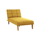 Poundex F8524 Adjustable Chaise - Mustard Polyfiber IMAGE 3