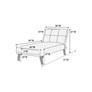 Poundex F8524 Adjustable Chaise - Mustard Polyfiber IMAGE 5