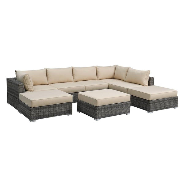Poundex Fabric 8 pc Sectional 755 IMAGE 1