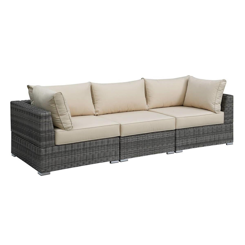 Poundex Fabric 3 pc Sectional 745 IMAGE 1