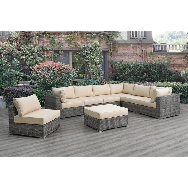 Poundex Fabric 8 pc Sectional 757 IMAGE 1