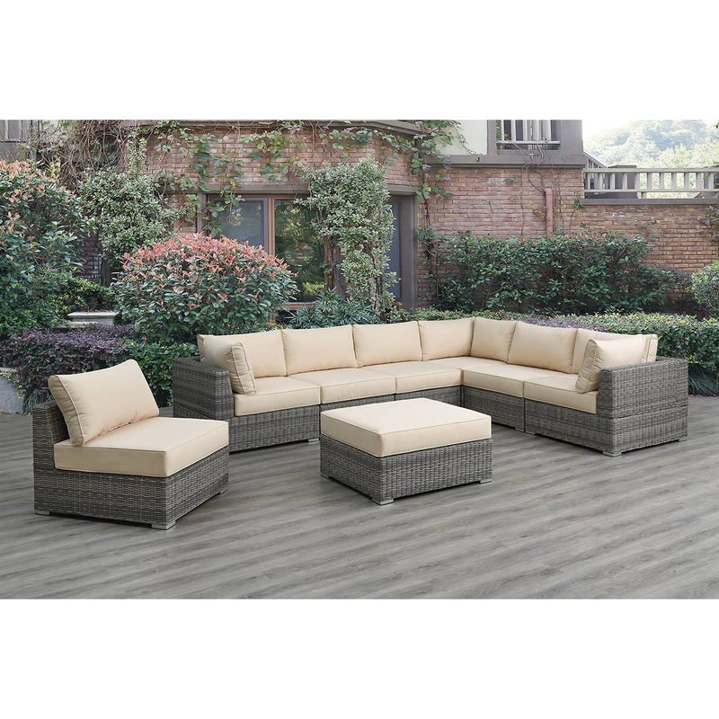 Poundex Fabric 8 pc Sectional 757 IMAGE 1