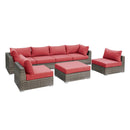 Poundex Fabric 7 pc Sectional 732 IMAGE 1