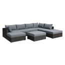 Poundex Fabric 8 pc Sectional 715 IMAGE 1