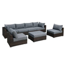 Poundex Fabric 7 pc Sectional 712 IMAGE 1