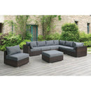 Poundex Fabric 8 pc Sectional 717 IMAGE 1