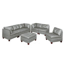 Poundex Leather 7 pc Sectional 695 IMAGE 1