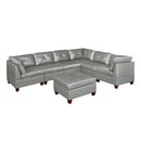 Poundex Leather 7 pc Sectional 694 IMAGE 1