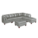 Poundex Leather 7 pc Sectional 692 IMAGE 1