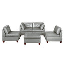 Poundex Leather 5 pc Sectional 690 IMAGE 1