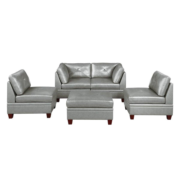 Poundex Leather 5 pc Sectional 690 IMAGE 1