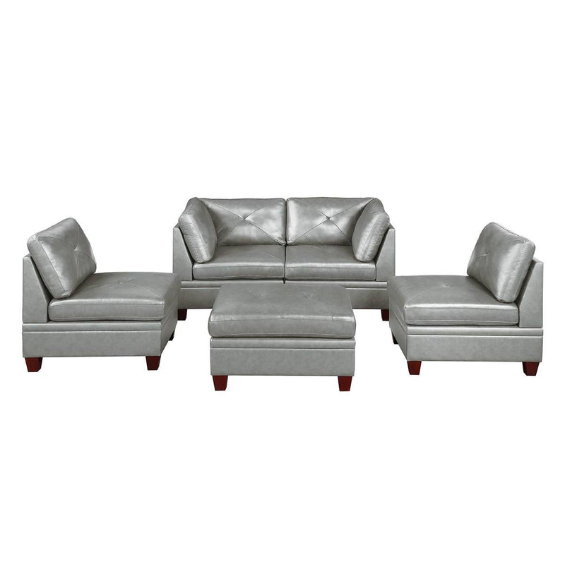 Poundex Leather 5 pc Sectional 690 IMAGE 1
