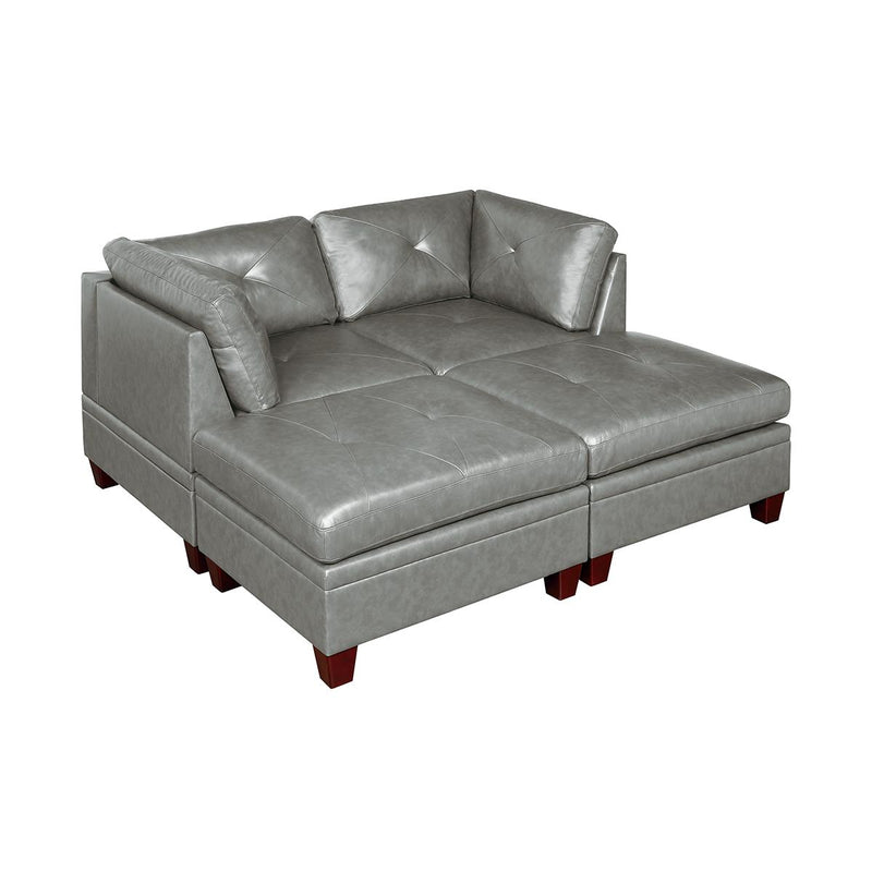 Poundex Leather 4 pc Sectional 688 IMAGE 1