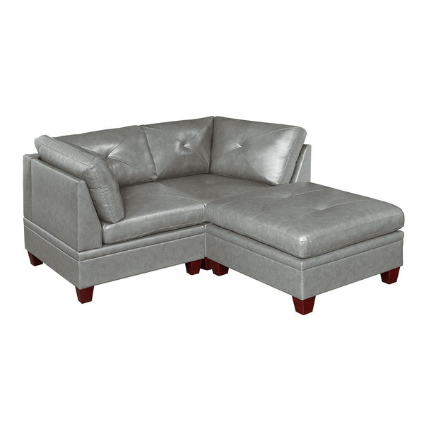 Poundex Leather 3 pc Sectional 686 IMAGE 1