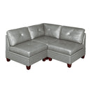 Poundex Leather 3 pc Sectional 685 IMAGE 1