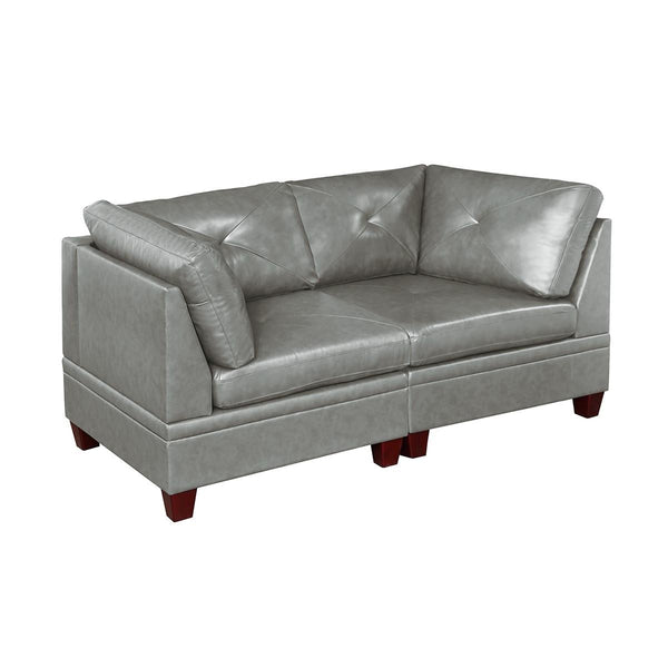 Poundex Leather 2 pc Sectional 684 IMAGE 1
