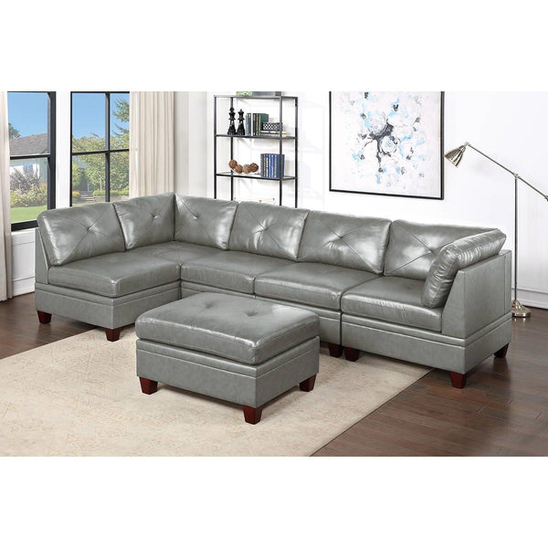 Poundex Leather 6 pc Sectional 699 IMAGE 1